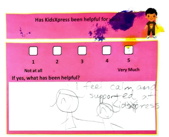 This child said they feel “calm and supported at KidsXpress”... exactly what we strive for. 💜  #TestimonialTuesday #ChildTherapy #ExpressiveTherapy #KidsXpress #ChildMentalHealth
