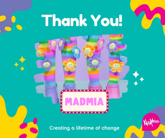 We’re jumping for joy thanks to @madmiaofficial's generous donation of wildly colourful socks - covered in everything from rainbows and unicorns to flowers and flamingos which will be gifted to some of the awesome kids in our therapy program. Because nothing lifts spirits quite like a pair of socks that refuse to be boring!  At KidsXpress, we believe in the power of play and the importance of self-expression, and so does MADMIA. Through their socks, kids get to express their boldest, brightest selves, one joyful step at a time.  These aren’t just socks... they’re mood-lifters, confidence-boosters, conversation starters and little sparks of magic.  Thank you, MADMIA, for helping us bring even more colour, creativity and fun into the lives of the children we support.  #MADMIA #KidsXpress #ThankYouThursday #CrazySockDay #SeriouslyFunSocks  #PlayHeals