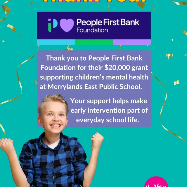 Every child deserves support before struggles become crises.  Because of this partnership, more children can access expressive therapy in the place they spend most of their day - school.  Thank you People First Bank Foundation for standing with children and their wellbeing. ❤️  @peoplefirstbankau  #TYT #ThankyouThursday
