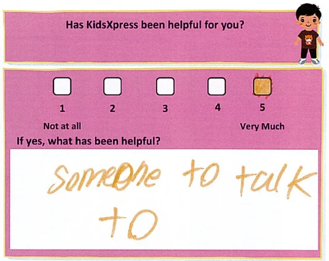 This came from a 9-year-old child in Expressive Therapy at our Macquarie Park centre.  When we asked if KidsXpress had been helpful, they said: “Having someone to talk to.”  That was it.  For children, being able to say what’s sitting inside - without being corrected, rushed or fixed - matters deeply. When they feel genuinely listened to, their body softens. They don’t have to keep everything bottled up.  As parents, we can’t always be the only place our children unpack their feelings. Sometimes having another safe adult alongside them makes all the difference. For this child, it was their KidsXpress therapist but teachers, sports coaches and tutors are often other safe adults children turn to every day.  Being heard is often where healing begins.  #TestimonialTuesday #safeadults #selfexpression #expressivetherapy #mentalhealth