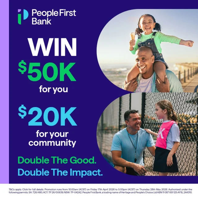 There’s a simple way to support KidsXpress at no cost to you.  @peoplefirstbankau is currently running a promotion where one entrant will win $50,000, and their nominated charity will receive $20,000.  If you’re entering, you can nominate KidsXpress.  Enter here >> www.peoplefirstbank.com.au/doublethegood  Double the Good. Double the Impact.